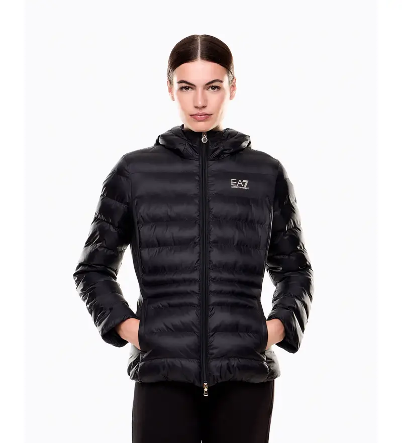 per donna. 7W000684_AF12475 Giubbotto bomber in piumino ecologico nero (S), Casual, Poliamide