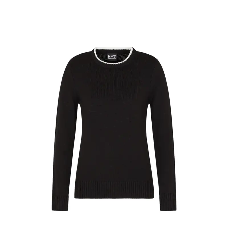 per donna. 7W000697_AF17576 Maglia nera doposci (XS), Nero, Casual, Lana, Acrilico