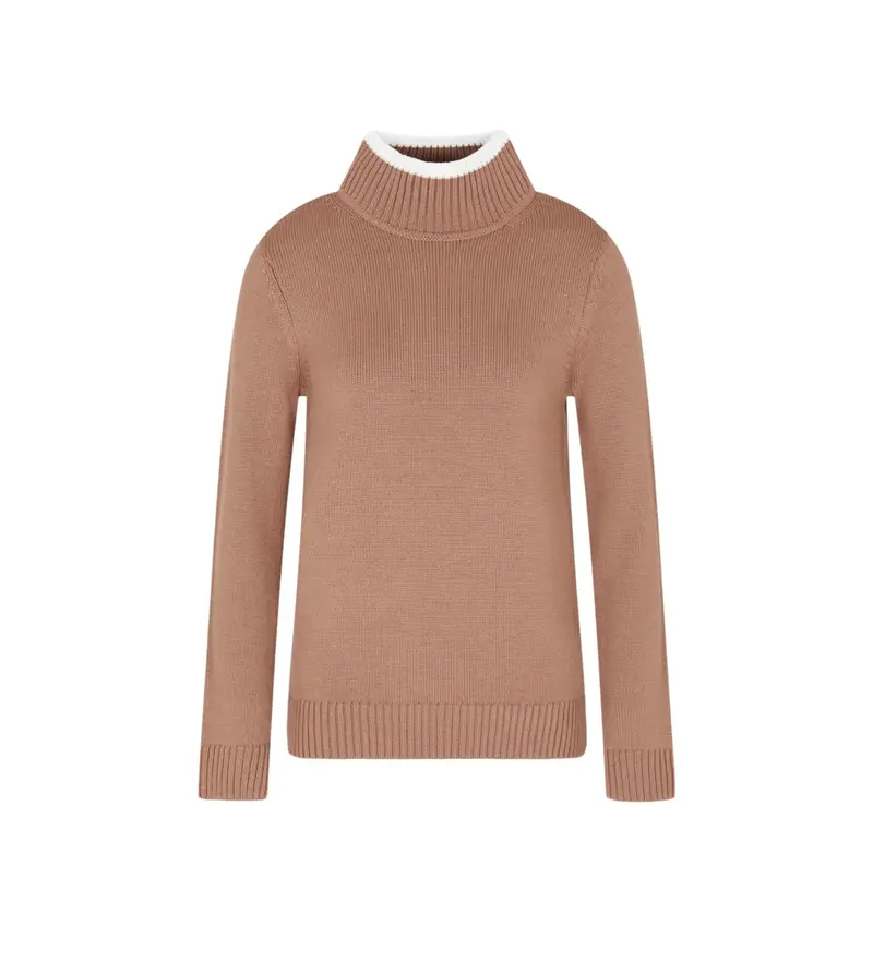 per donna 7W000698_AF17576 Maglia marrone doposci (XS), Casual, Lana, Acrilico, Manica lunga