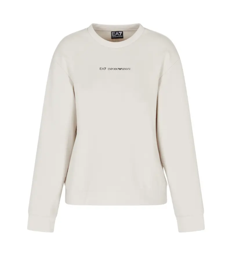 per donna 7W000799_AF10443 Felpa con logo beige (XXS), Casual, Poliestere Blu