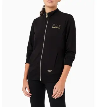 per donna 8NTM43_TJ9RZ Felpa Evolution con cerniera nera (S), Nero, Casual, Poliestere, Manica lunga