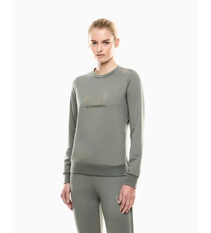 per donna. 8NTM45_TJ9RZ Felpa verde Evolution (XXS), Casual, Poliestere, Manica lunga