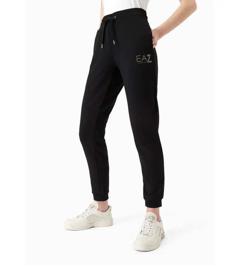 per donna 8NTP66_TJ9RZ Pantaloni neri Train Evolution (L), Nero, Casual, Sportivo, Multisport, Poliestere Oro