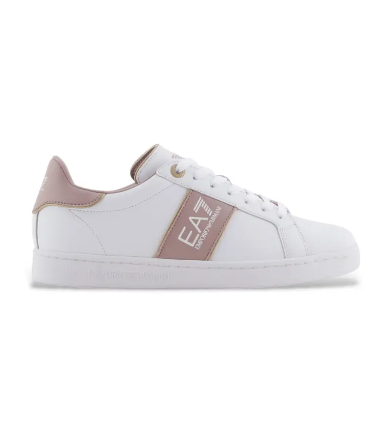 per donna. X8X102_XK346 Classiche sneakers in pelle bianca (36 3), Bianco, Basso, Stringhe, Casual
