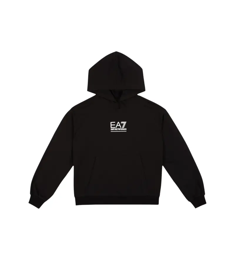 per ragazza. 7G000104_AF13135 Felpa nera ad alta visibilità (6Años= 118cm), Nero, Casual, Cotone, moda per bambini