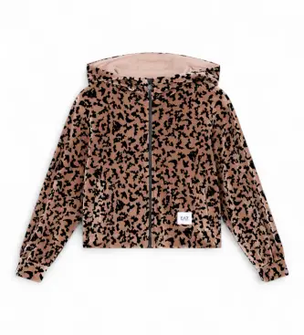 per ragazza 7G000115_AF15937 Felpa con motivo Train Graphic Series Fancy Brownie (8Años= 130cm), Casual, Verde, Poliestere, AWPS (Izas)