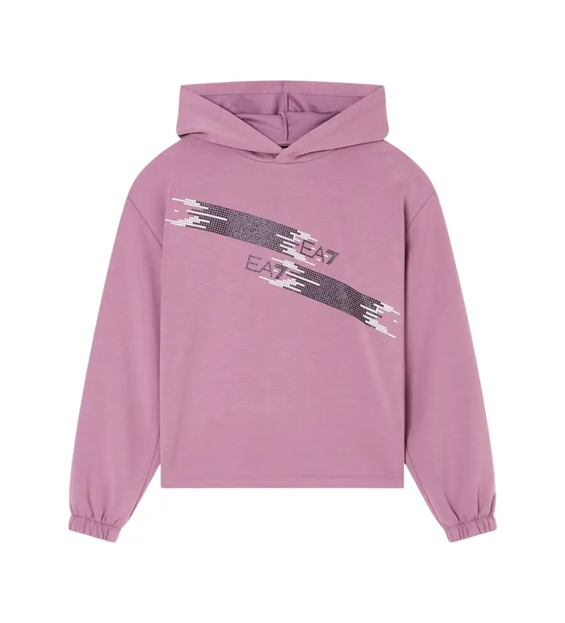 per ragazza. 7G000119_AF12501 Felpa con logo rosa (4Años= 106cm), Casual, Poliestere, moda per bambini