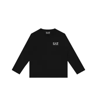 per ragazzo 7B000021_AF10378 Maglietta con design nero (10Años= 142cm), Casual, Cotone, Manica lunga, moda per bambini