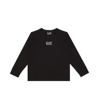 per ragazzo 7B000025_AF10380 Felpa girocollo in cotone Core Identity nera (10Años= 142cm), Nero, Casual, Sportivo, Multisport, moda per