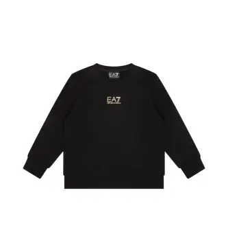 per ragazzo 7B000025_AF10380 Felpa girocollo in cotone nero Core Identity (4Años= 106cm), Casual, Sportivo, Multisport, moda per bambin