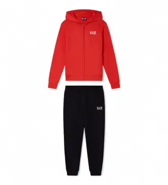 per ragazzo 7B000031_AF10380 Core Identity Boy Set Rosso (10Años= 142cm), Casual, Sportivo, Cotone, Sportswear, Multisport, Manica lung Nero