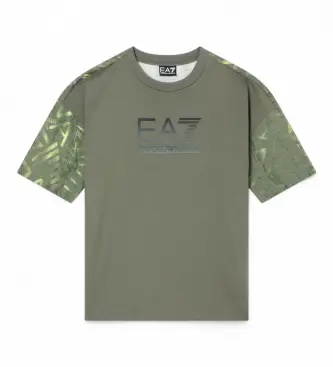 per ragazzo 7B000179_AF16548 Maglietta grafica con visibilità del treno verde (4Años= 106cm), Casual, Cotone, Manica corta, moda per ba