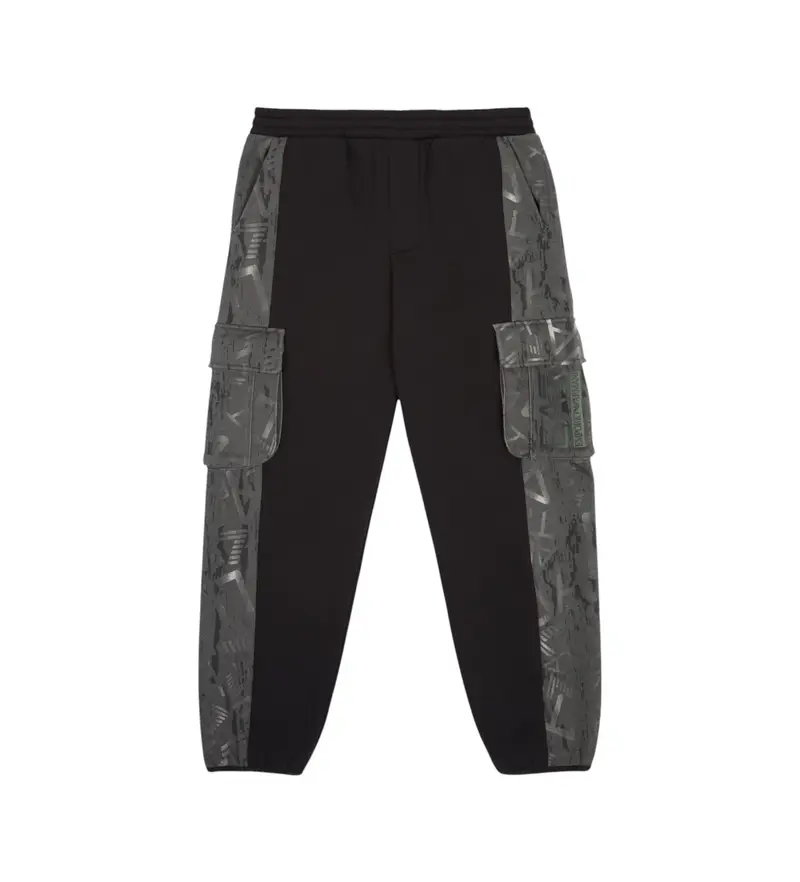 per ragazzo. 7B000181_AF16549 Pantaloni grafici ad alta visibilità neri (16Años= 118cm), Nero, Casual, Cotone, moda per bambini