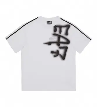 per ragazzo 7B000204_AF10375 Maglietta da ragazzo con logo del treno serie graffiti bianca (4Años= 106cm), Bianco, Casual, Cotone, Mani