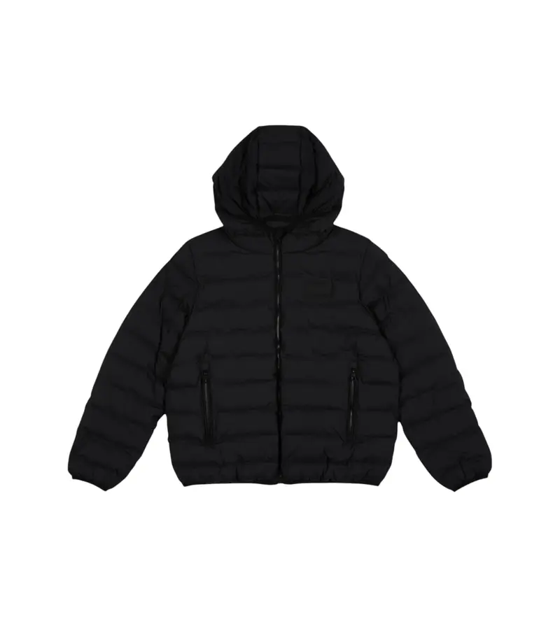 per ragazzo. 7B000228_AF15953 Giacca invernale da montagna nera (12Años= 154cm), Nero, Casual, Poliestere, moda per bambini
