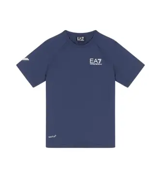 per ragazzo 8NBT22_BJEMZ T-shirt Tennis Pro Boy in tessuto tecnico VENTUS7 blu (10años= 142cm), Casual, Poliamide, Manica corta, Navy