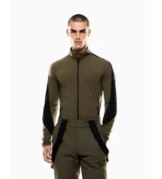 per uomo 7M000471_AF14634 Fodera in pile Powerstretch, marrone-verde (XL), Casual, Sportivo, Poliestere, Neve