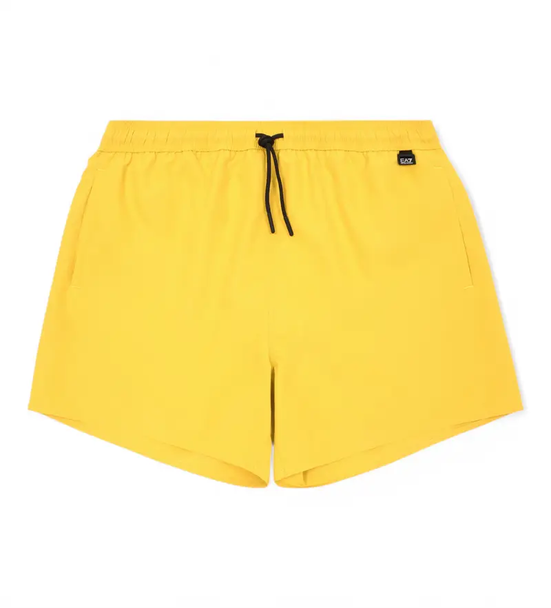 per uomo 7M000510_AF13019 Costume da bagno di media lunghezza con logo giallo (L), Beachwear, Poliestere