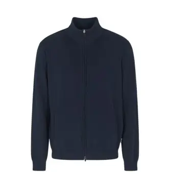 per uomo 7M000542_AF19504 Maglia da golf professionale blu navy (XS), Casual, Cotone, Lana