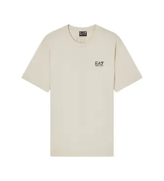 per uomo 7M000567_AF10375 Maglietta con logo della serie Beige (S), Casual, Cotone, Manica corta