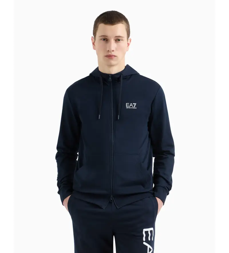 per uomo 7M000568_AF13512 Felpa con cappuccio blu navy Logo Series (3XL), Casual, Sportivo, Cotone, Multisport