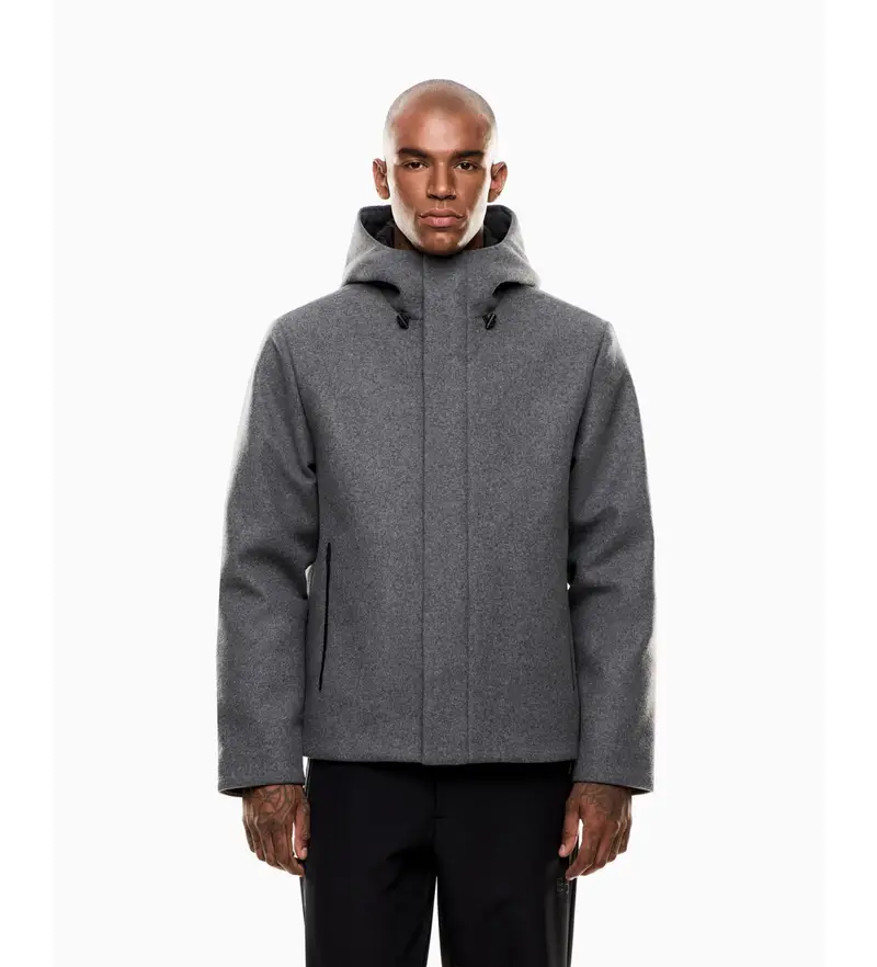 per uomo 7M000691_AF15957 Cappotto in misto lana grigio (XS), Casual, Poliestere