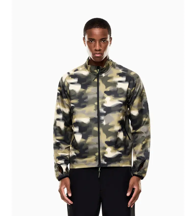 per uomo. 7M000751_AF13555 Giacca leggera verde Urban Escape in tessuto tecnico elasticizzato (S), Casual, Mimetico, Poliestere