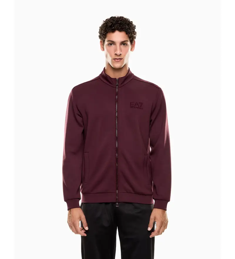 per uomo 7M000759_AF13865 Felpa in interlock color bordeaux Lux Identity (S), Casual, Granata, Poliestere