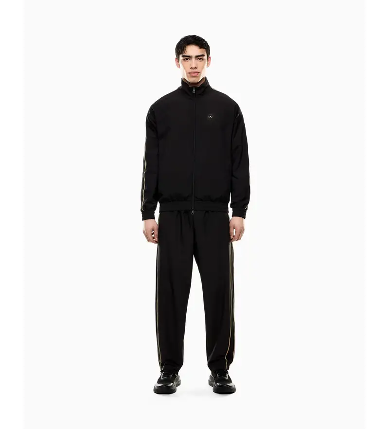 per uomo 7M000785_AF16945 Tuta da calcio nera (S), Nero, Casual, Sportivo, Multisport, Poliestere, Manica lunga