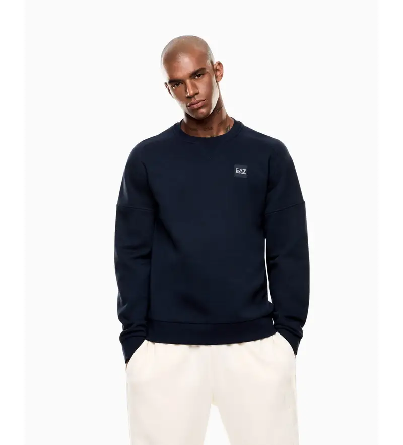 per uomo 7M000908_AF10377 Felpa ad alta visibilità in misto cotone blu navy (XL), Casual