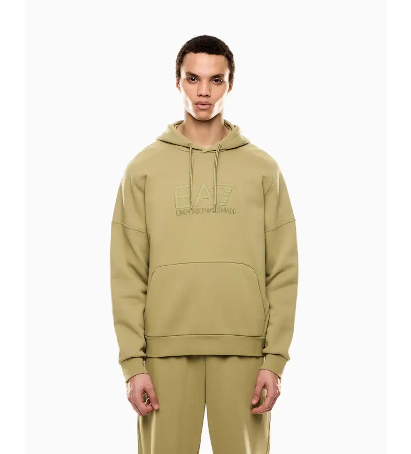 per uomo. 7M000909_AF10377 Felpa con cappuccio beige ad alta visibilità (XS), Casual, Cotone Verde