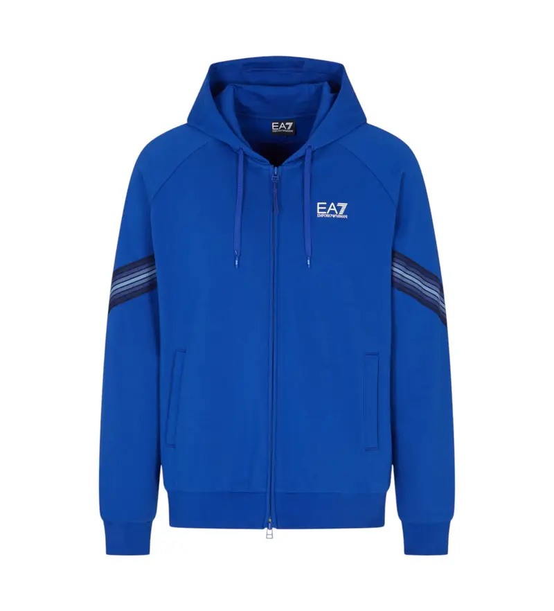 per uomo 7M000964_AF10377 Felpa con cappuccio blu ASV 7 Lines (XXS), Casual, Cotone