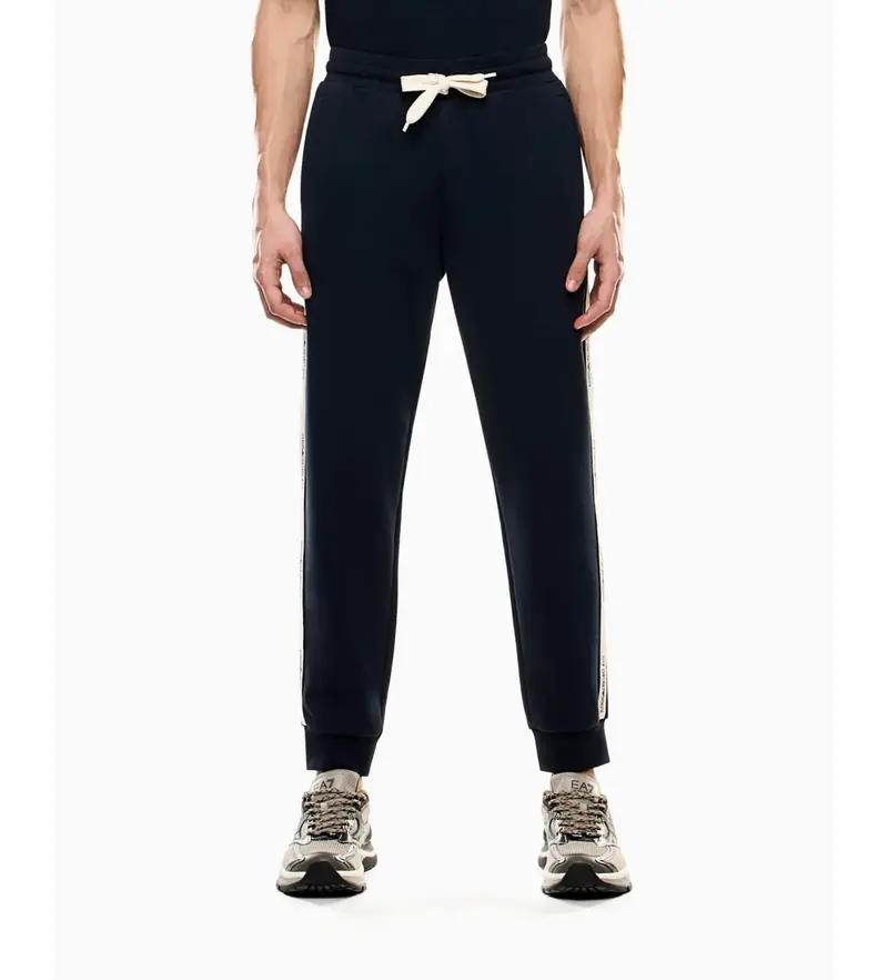 per uomo 7M000974_AF10377 Pantaloni in misto cotone blu navy della serie Logo (XXS), Casual