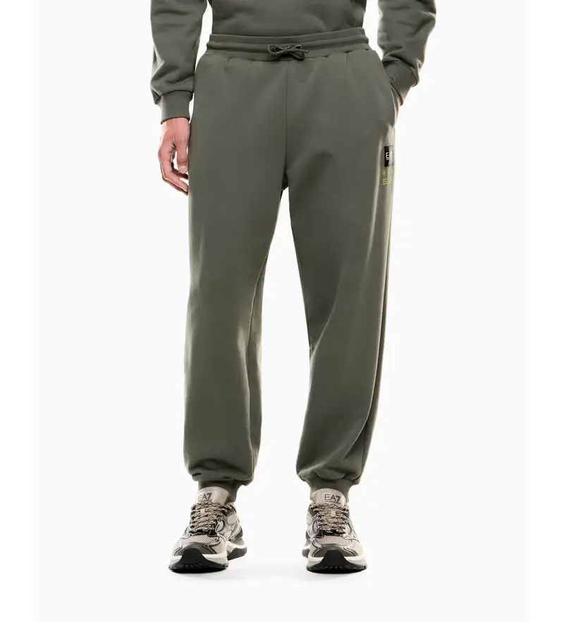 per uomo. 7M000979_AF17787 Pantaloni della tuta in pile con logo verde (S), Casual, Cotone