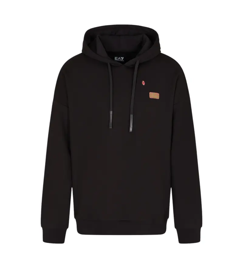 per uomo. 7M000993_AF10443 Felpa nera con grafica Train Series (XXS), Nero, Casual, Cotone, Manica lunga