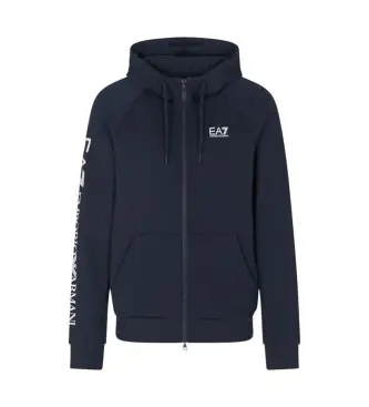 per uomo 7M001047_AF10377 Felpa con cappuccio Logo Series, blu navy (M), Casual, Cotone, Manica lunga