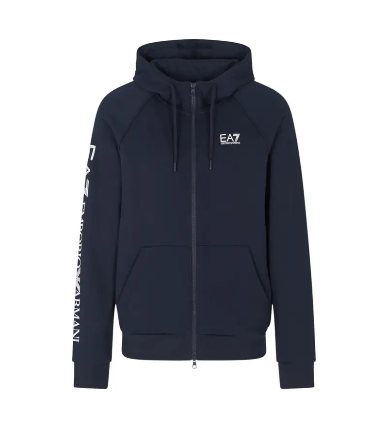 per uomo 7M001047_AF10377 Felpa con cappuccio Logo Series, blu navy (S), Casual, Cotone, Manica lunga