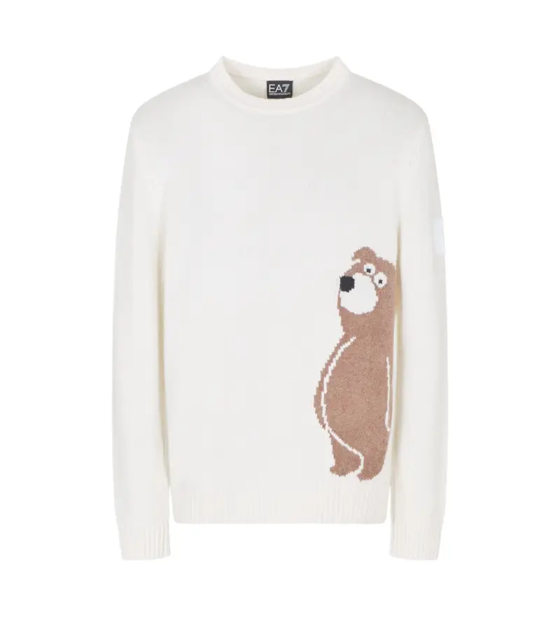 per uomo 7M001128_AF17652 Jersey Mountain bianco (S), Casual, Viscosa, Manica lunga