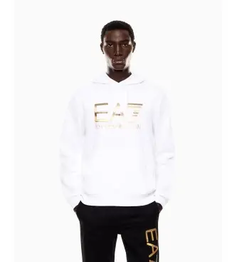 per uomo 7M001190_AF17787 Felpa con cappuccio con grande logo bianco (S), Casual, Cotone, Manica lunga