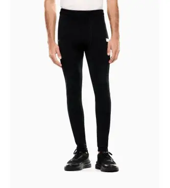 per uomo 7M001347_AF22274 Leggings neri Vigor7 (L), Nero, Sportivo, Running, Sportswear, Multisport, Poliestere