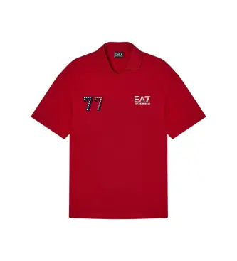 per uomo 7M001416_AF13537 Polo grafica rossa (3XL), Rosso, Casual, Sportivo, Multisport, Poliestere, Manica corta