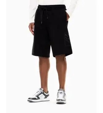 per uomo 7M001491_AF17787 Pantaloncini neri Logo Series (3XL), Nero, Sportivo, Cotone, Running, Sportswear, Classico, Multisport