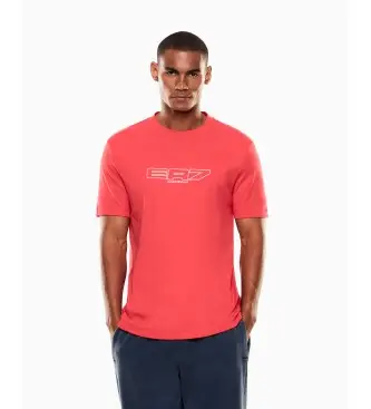 per uomo 7M001498_AF10441 Maglietta rossa con LOGO DELLA SERIE (3XL), Rosso, Casual, Cotone, Manica corta