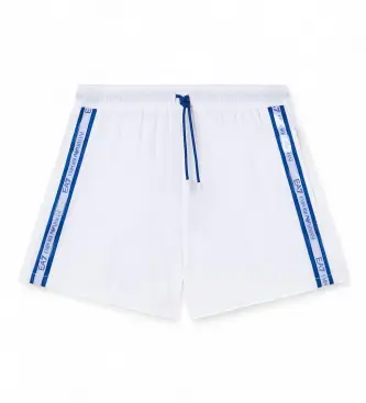 per uomo 7M001688_AF21073 Pantaloncini da bagno bianchi (3XL), Bianco, Casual, Sportivo, Beachwear, Poliestere, Elastan