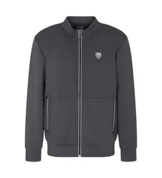 per uomo 8NPM19_PJ4EZ Felpa grigia Train Premium Shield (M), Casual, Grigio, Poliestere