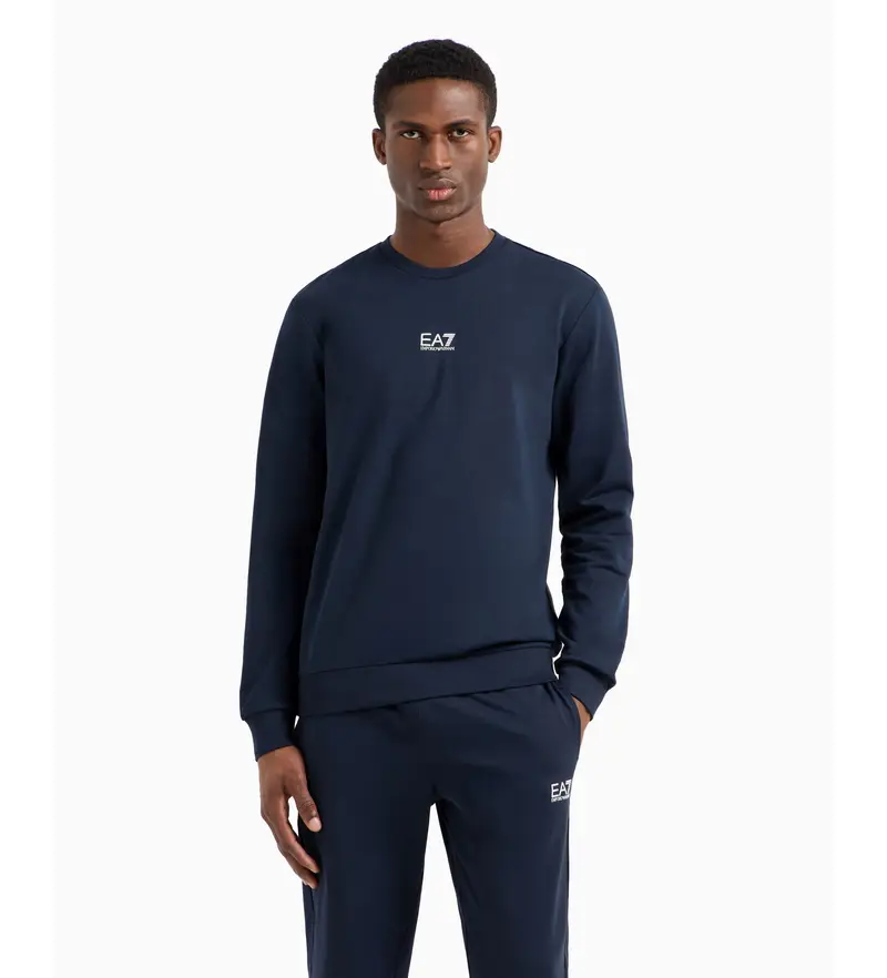 per uomo 8NPM30_PJVRZ Felpa Navy Train Core Coft (L), Casual, Cotone Blu