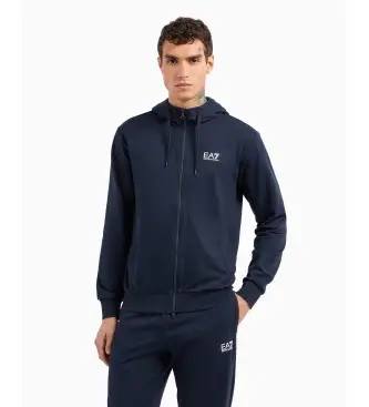 per uomo 8NPM33_PJVRZ Felpa blu navy Core Identity (XS), Casual, Sportivo, Cotone, Multisport