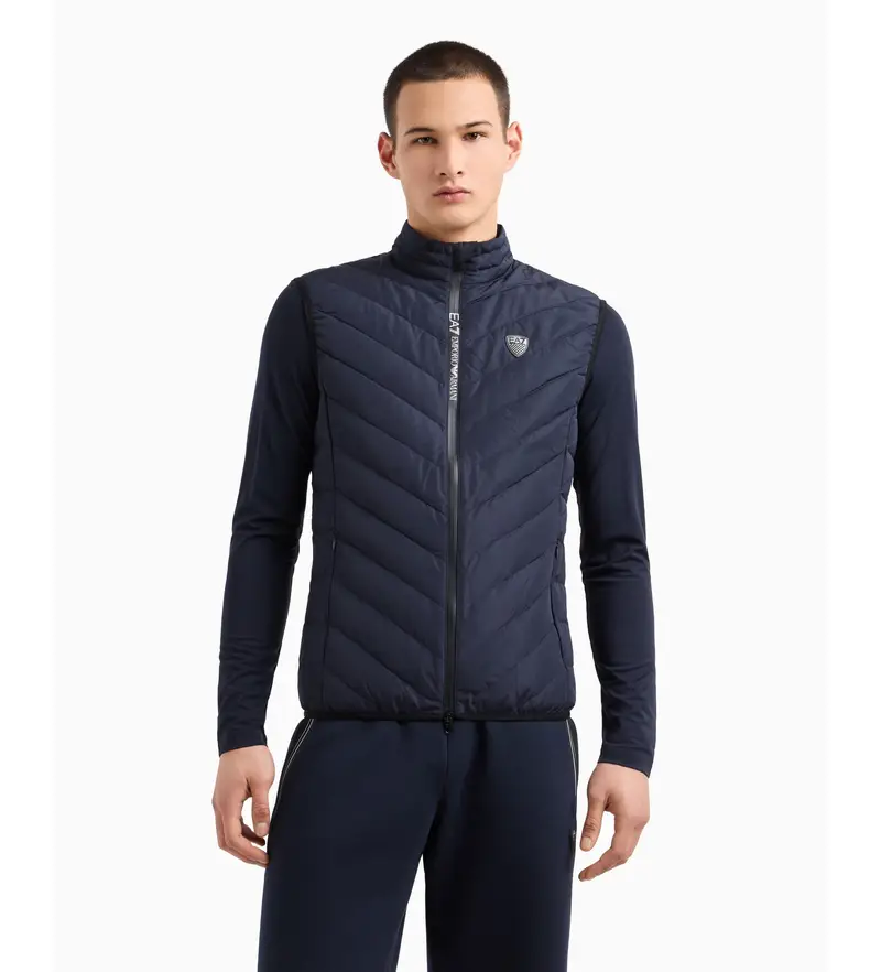 per uomo 8NPQ02_PNE1Z Giubbotto pieghevole Premium Shield Marine (L), Casual, Poliestere, Navy