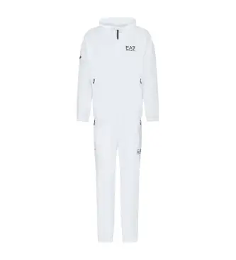 per uomo 8NPV08_PN4HZ Tuta da tennis Pro bianca (L), Bianco, Sportivo, Tennis / Paddle tennis, Multisport, Poliestere, Manica lunga