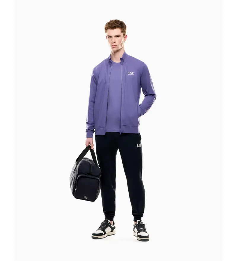 per uomo 8NPV60_PJVRZ Tuta lilla Core Identity (M), Casual, Sportivo, Cotone, Multisport, Manica lunga